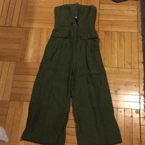 Green wide leg jumpsuit